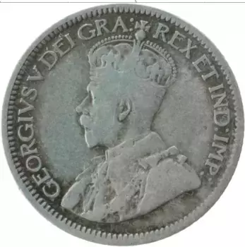 Монета 10 центов Канады 1931 года Серебро Георг V