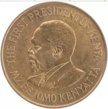 Монета 10 центов Кении 1977 года Латунь Президент Кении Mzee Jomo Kenyata