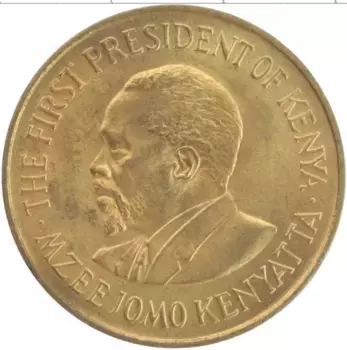 Монета 10 центов Кении 1978 года Латунь