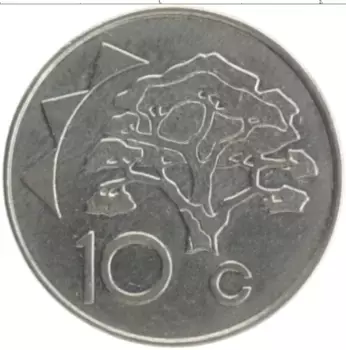Монета 10 центов Намибии 1998 года Сталь
