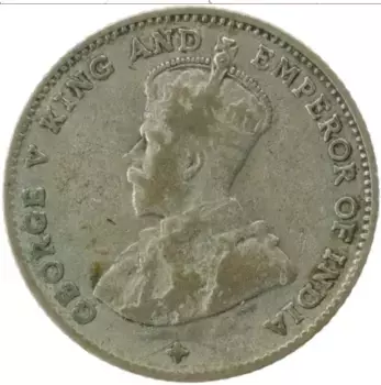 Монета 10 центов Стрейтс-Сеттльмента 1918 года Серебро Георг V