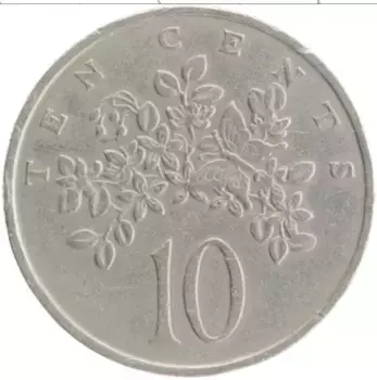 Монета 10 центов Ямайки 1975 года Медно-никель