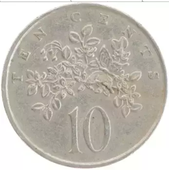 Монета 10 центов Ямайки 1982 года Медно-никель