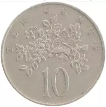 Монета 10 центов Ямайки 1987 года Медно-никель