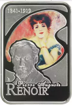 Монета 10 динерс Андорры 2008 года Серебро Пьер Ренуар