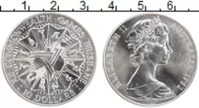 Монета 10 долларов Австралии 1982 года Серебро Елизавета II