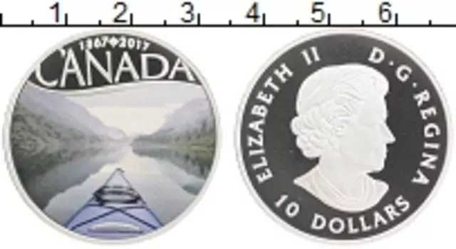 Монета 10 долларов Канады 2017 года Серебро 150 лет Конфедерации