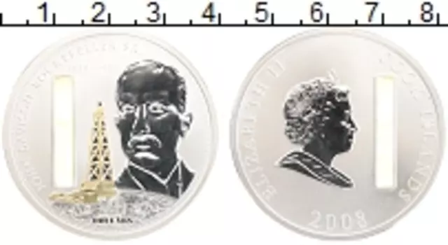 Монета 10 долларов Островов Кука 2008 года Серебро Елизавета II