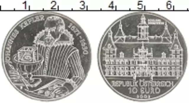Монета 10 евро Австрии 2002 года Серебро Замок Эггенберг