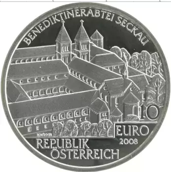 Монета 10 евро Австрии 2008 года Серебро Австрия и ее народ