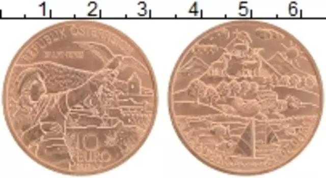 Монета 10 евро Австрии 2012 года Медь Федеральные земли