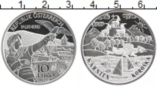 Монета 10 евро Австрии 2012 года Серебро Федеральные земли - Каринтия