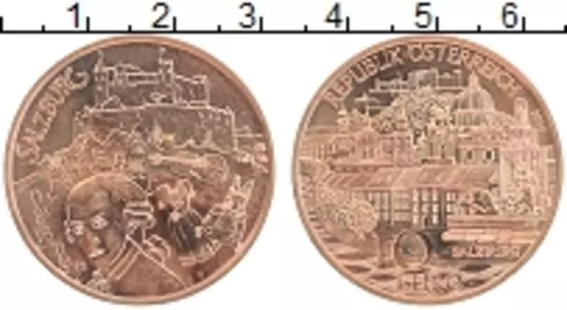 Монета 10 евро Австрии 2014 года Медь Федеральные земли