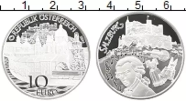 Монета 10 евро Австрии 2014 года Серебро Земли Австрии - Зальцбург
