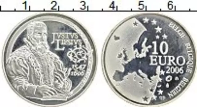Монета 10 евро Бельгии 2006 года Серебро Липсиф