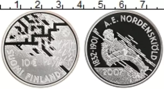 Монета 10 евро Финляндии 2007 года Серебро Нордскольд