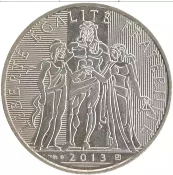 Монета 10 евро Франции 2013 года Серебро