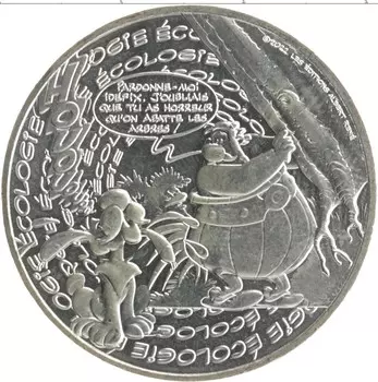 Монета 10 евро Франции 2022 года Серебро Астерикс и Обеликс