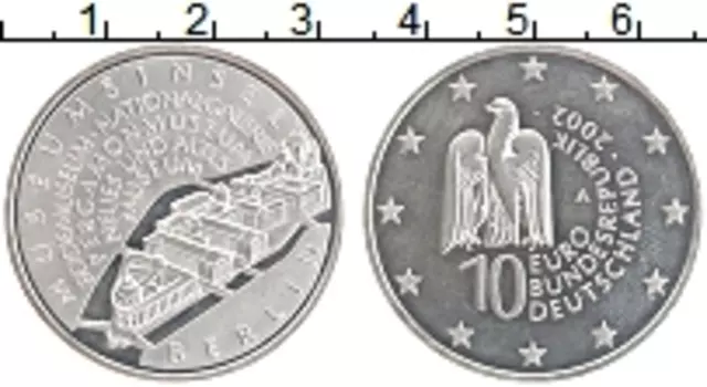 Монета 10 евро Германии 2002 года Серебро A