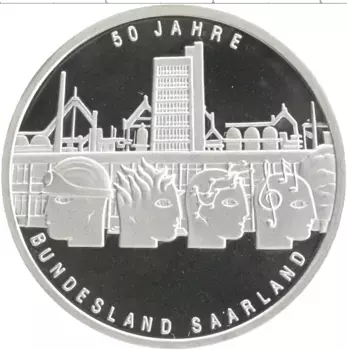 Монета 10 евро Германии 2007 года Серебро G