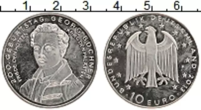 Монета 10 евро Германии 2013 года Медно-никель F