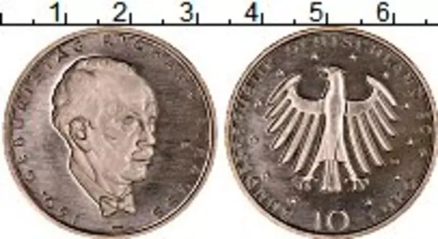 Монета 10 евро Германии 2014 года Медно-никель 150 лет со дня рождения Рихарда Штрауса