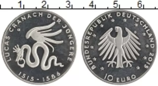 Монета 10 евро Германии 2015 года Медно-никель G