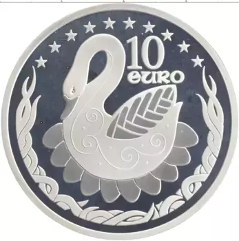 Монета 10 евро Ирландии 2004 года Серебро Расширение Евросоюза