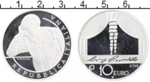 Монета 10 евро Италии 2013 года Серебро Луиджи Пиранделло