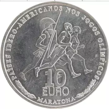 Монета 10 евро Португалии 2007 года Серебро Серия Иберо-Америка