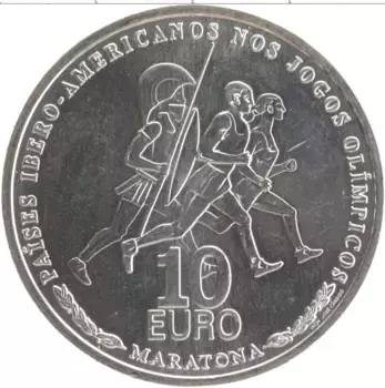 Монета 10 евро Португалии 2007 года Серебро Серия Иберо-Америка
