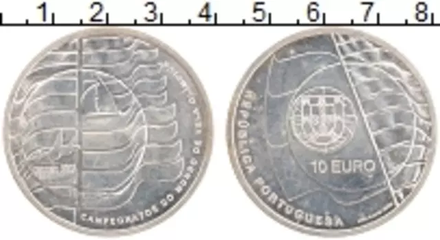 Монета 10 евро Португалии 2007 года Серебро Олимпийски игры