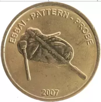 Монета 10 евроцентов Европы 2007 года Латунь Проба