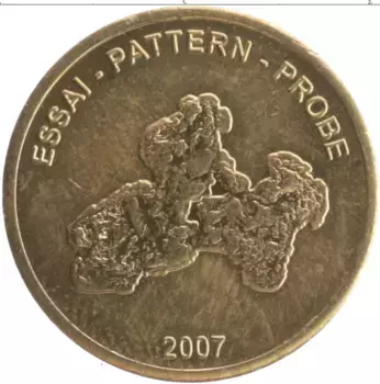 Монета 10 евроцентов Европы 2007 года Латунь Проба
