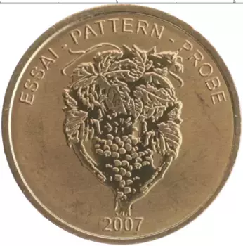 Монета 10 евроцентов Европы 2007 года Латунь Проба