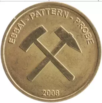 Монета 10 евроцентов Европы 2008 года Латунь Проба
