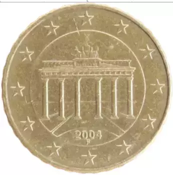 Монета 10 евроцентов Германии 2004 года Латунь F