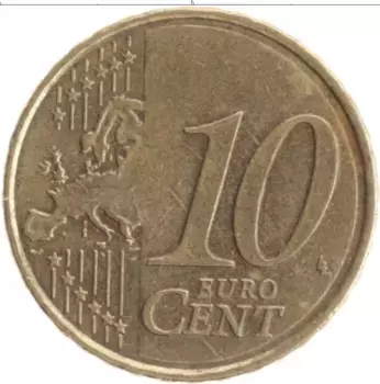 Монета 10 евроцентов Испании 2008 года Латунь Мигель де Сервантес