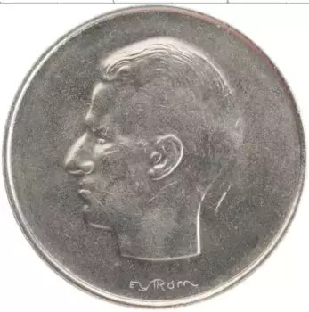 Монета 10 франков Бельгии 1973 года Медно-никель Король Бодуэн