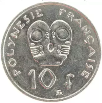 Монета 10 франков Полинезии 2003 года Медно-никель