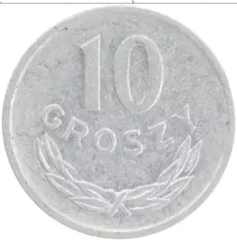 Монета 10 грош Польши 1949 года Алюминий