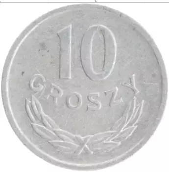 Монета 10 грош Польши 1949 года Алюминий