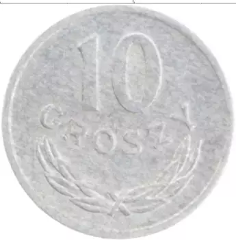 Монета 10 грош Польши 1973 года Алюминий