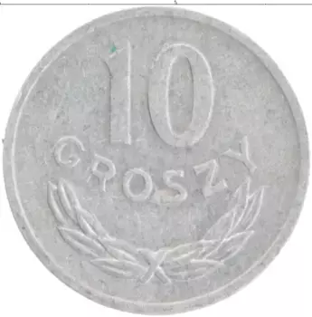 Монета 10 грош Польши 1973 года Алюминий