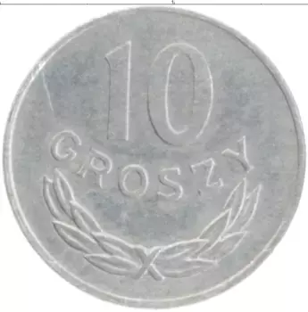 Монета 10 грош Польши 1976 года Алюминий
