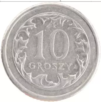 Монета 10 грош Польши 2005 года Медно-никель
