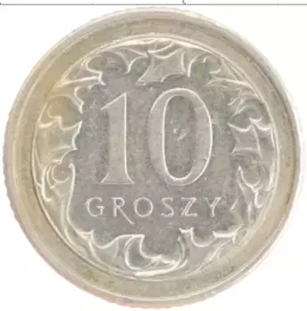 Монета 10 грош Польши 2012 года Медно-никель