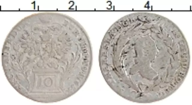 Монета 10 крейцеров Богемии и Моравии 1765 года Серебро Мария Терезия