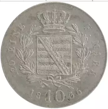 Монета 10 крейцеров Саксе-Кобург-Готы 1836 года Серебро Эрнст