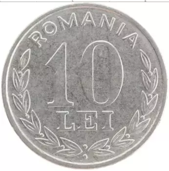 Монета 10 лей Румынии 1995 года Медно-никель